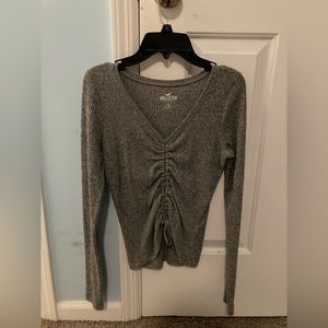 Grey hollister top
